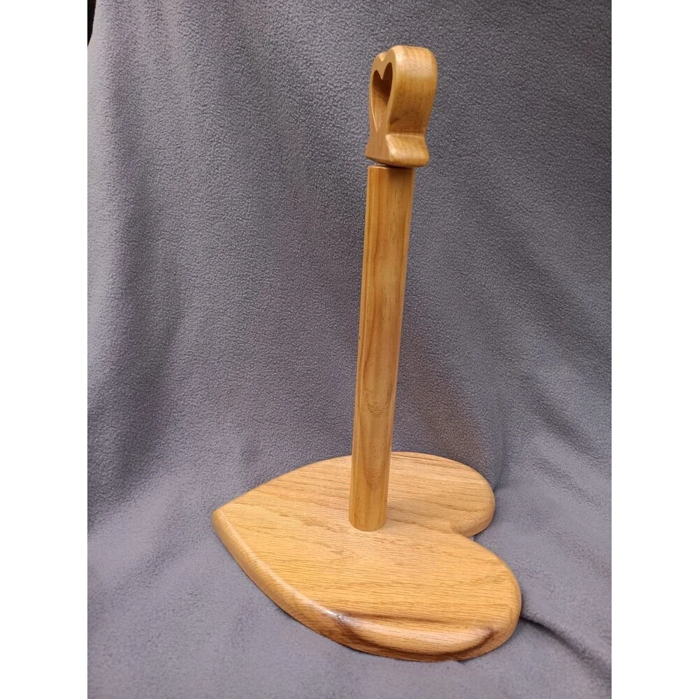 Heart Shaped Paper Towel Holder 90s Wood Country Cottagecore Farmhouse Decor